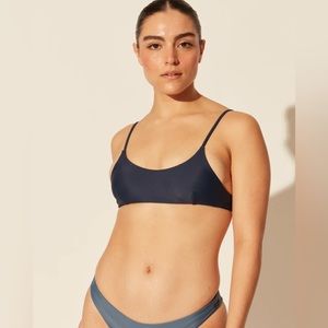 Ocin The Scoop Crop Top - Deep Water